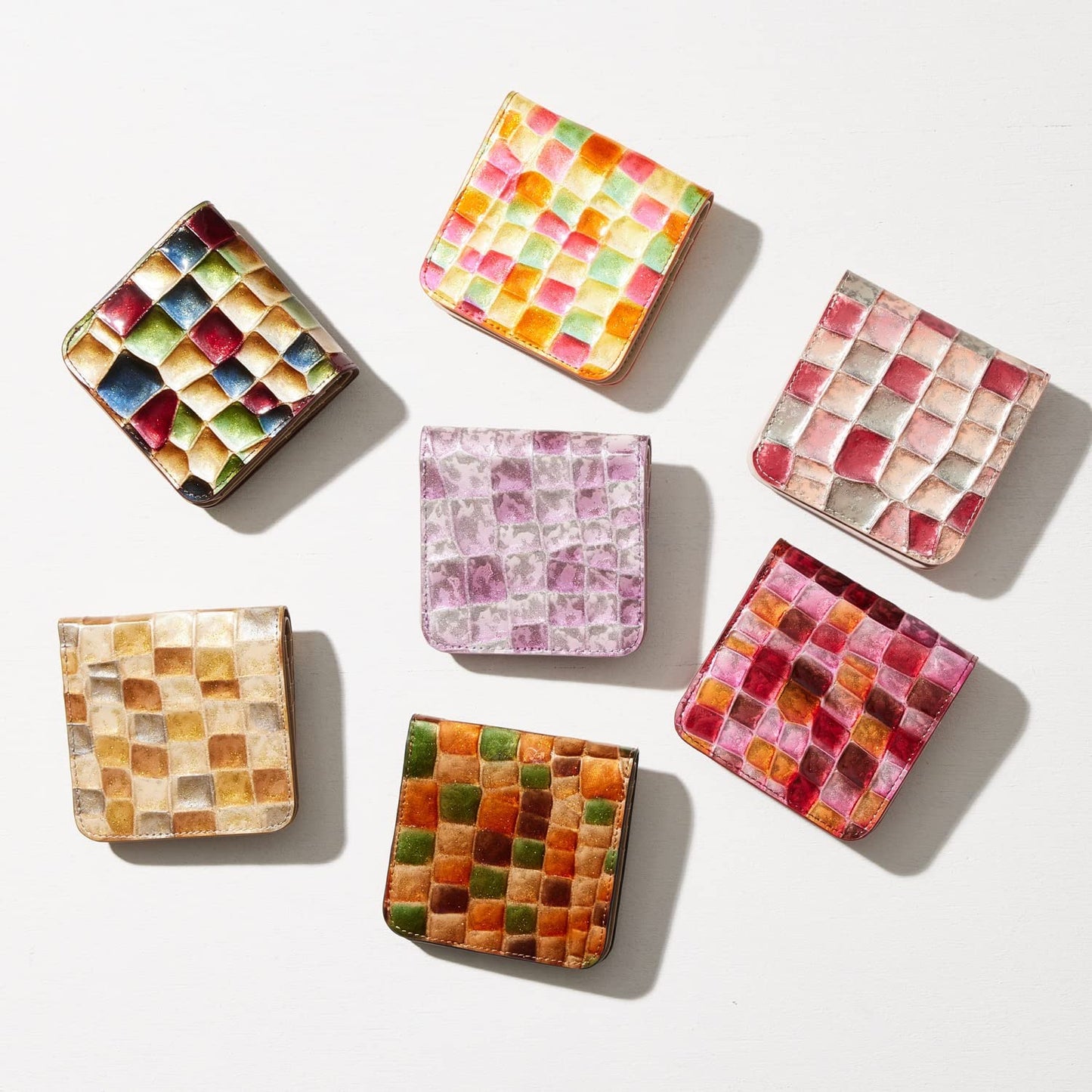 VOICE Align mini type Cute wallets weighing only 2.7 oz. Leather made by Life in Italy Cowhide ART.LE MURRINE Women's Elegant, easy-to-use and beautiful In gift box(Pink)
