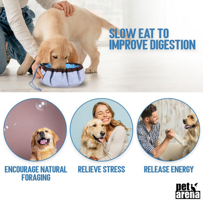 PET ARENA Snuffle Mat for Dogs - Adjustable Interactive Puzzle Toy for Large & Small Breed Slow Feeder for Mental Stimulation & Stress Relief Encourages Natural Foraging Ideal for Indoor & Outdoor Use