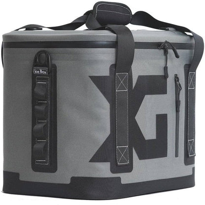 Insulated 21-Quart Nylon Ice Box Cooler - Waterproof Design with Shoulder Strap & Grab Handles | Black
