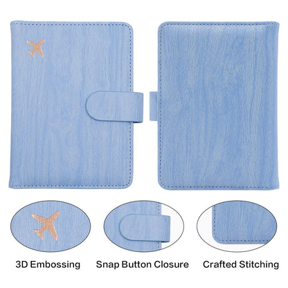 Melsbrinna Rfid Passport Holder for Travel women/Men, Cute Passport Wallet Rfid Blocking Card Slots, Rfid Passport Cover/CaseTravel Wallet, Passport Book Holder (1, Blue4)