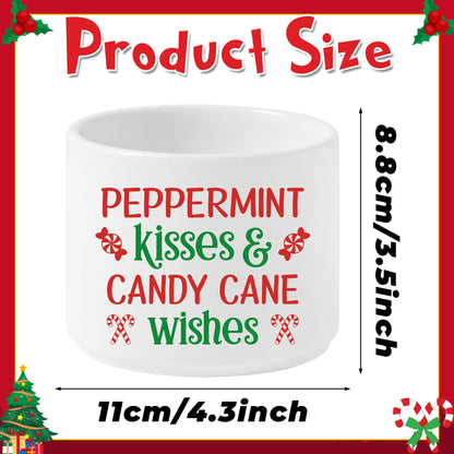 FoszaSzept Candy Dish Cauldron, Christmas Mini Ceramic Candies Bowl Tiered Tray Decor, Snack Serving Bowl Table Wishes Accents for Themed Party Birthday Home Kitchen Events Gifts (Candy)