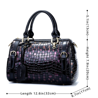 FEIMINA Genuine Leather Shoulder Bag, Classic Bronze