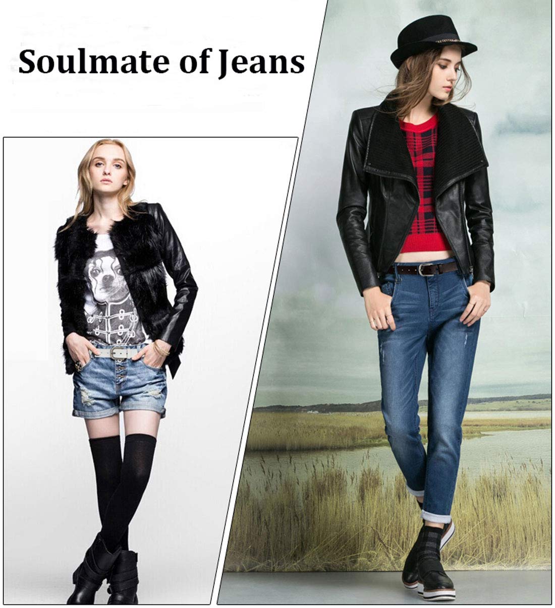 VONSELY Genuine Leather Belts for Dresses, Women Leather Fashion Belts for Pants, Wide Coffee 105CM