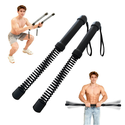 Gonideerix 2-in-1 Ropeless Battle Ropes (2-Pack), Adjustable to Resistance Training Stick – Portable Full Body Workout for HIIT, Cardio, Strength & Muscle Training, Low-Impact Home Gym Equipment for Men & Women