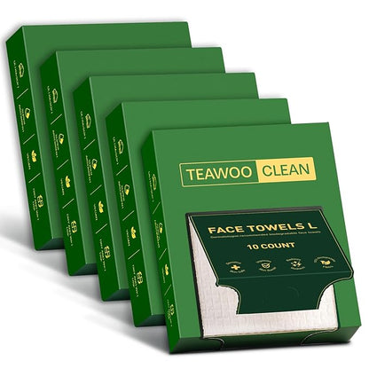 Face Towels Disposable, 100% Viscose Fiber Double-Sided Facial Towelettes