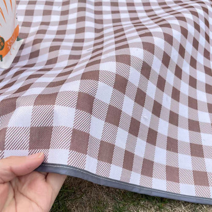 PUPOPIK Extra Large 80x80inch Outdoor Picnic Blanket, XL Foldable Waterproof Sand Beach Mat for Beach Camping Hiking Travel Family Concerts Portable Beach Blankets(Light Brown)