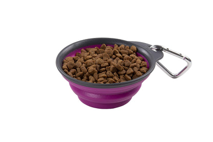 Dexas Popware for Pets Collapsible Travel Cup, Large, Gray/Blue