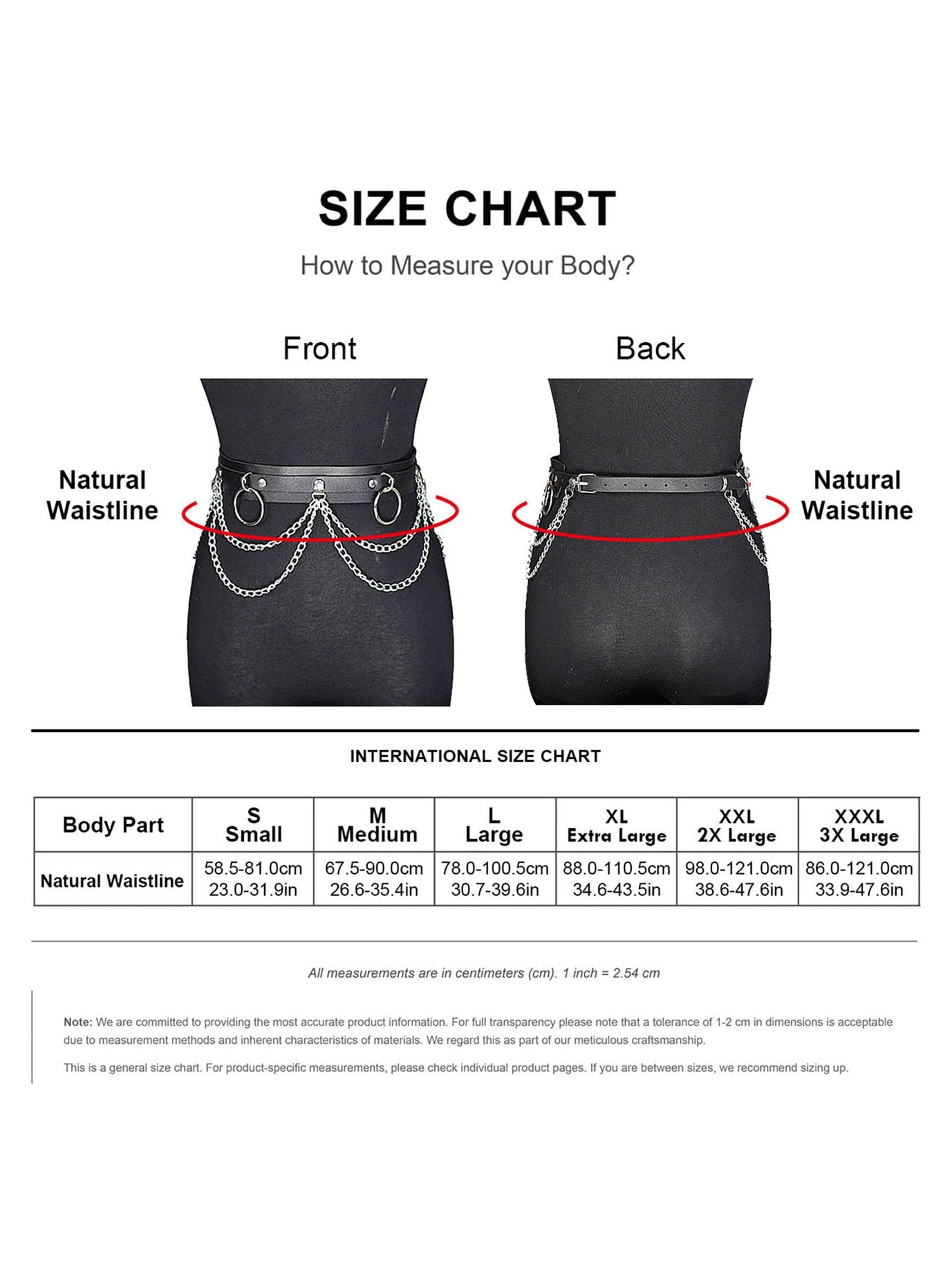 WARANDOD Goth Chain Belt - Black PU Leather Harness Belt for Women, Emo Punk Grunge Gothic Waist Belt with Chains, Rave Accessories for Alternative Fashion (Fit Waist 34.84-43.5in)