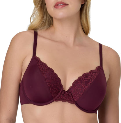 Maidenform Women's Padded Underwire Bra, Full Coverage T-Shirt Bras for Women, Convertible, Seamless (Plus