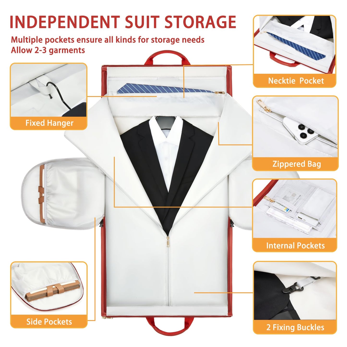 Leather Garment Bag Women, Carry on Garment Bag for Travel Convertible Garment Duffel Bag 2 in 1 Waterproof Foldable Travel Suit Bag Weekender Bag with Shoe Pouch