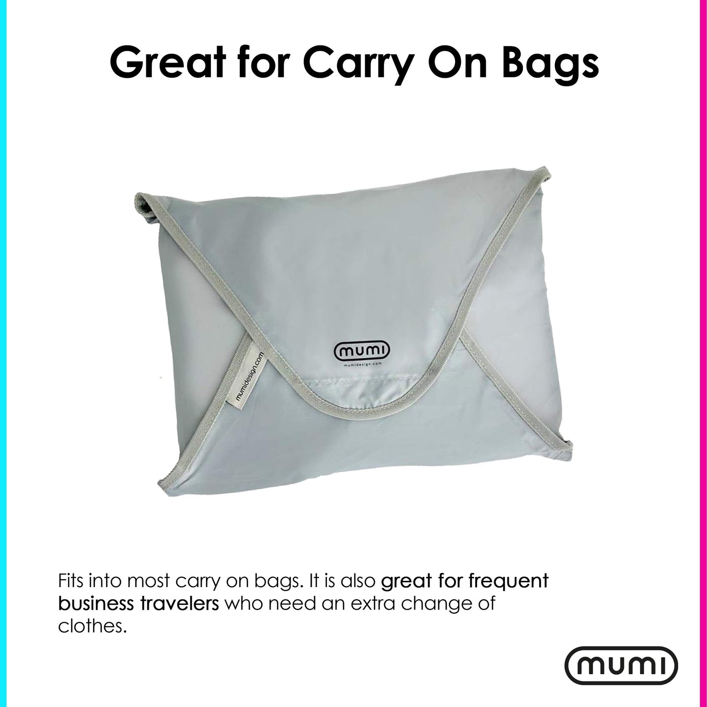 MUMI Travel Garment Bag Folder – 14.5" x 10.5" Foldable Clothes Organizer for Luggage | Anti-Wrinkle Suit & Shirt Case for Men & Women | Carry-On Garment Bag for Travel, Flights & Packing (Blue)