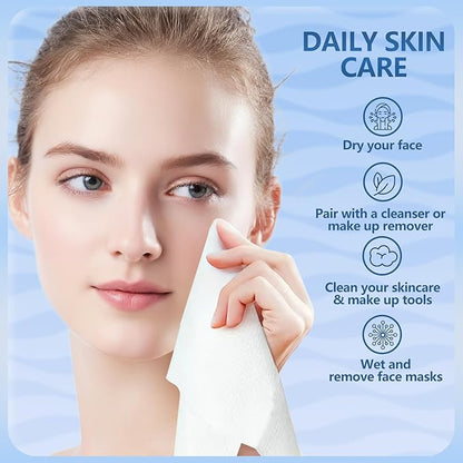 Disposable Face Towels Travel, Ultra Soft Facial Towels