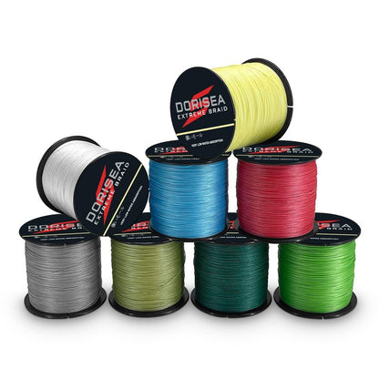 Dorisea Extreme Braid 100% Pe Black Braided Fishing Line 109Yards-2187Yards 6-550Lb Test Fishing Wire Fishing String Incredible Superline Zero Stretch (300m/328Yards 15lb/0.18mm)