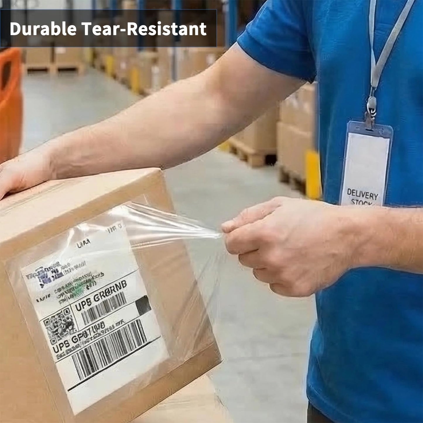 9527 Product 6" x 9" Clear Adhesive Top Loading Packing List Clear Shipping Pouches, Mailing/Shipping Label Envelopes (100 Pack)