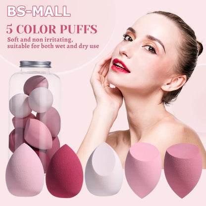 Makeup Sponges BS-MALL 10 Pcs blender sponge for Liquid, Cream, and Powder, Multi-colored Makeup Sponges Purple