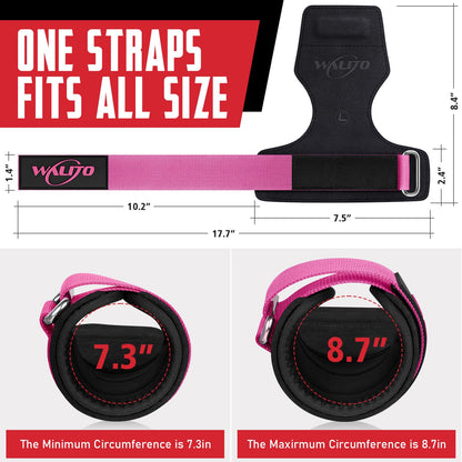 Weight Lifting Wrist Strap，Double Layer Leather Wrist Wraps with Neoprene Padding for Weightlifting & Deadlifts – Adjustable Gym Straps for Men & Women