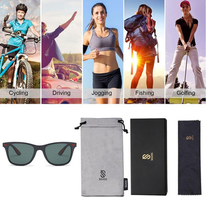 SOJOS Polarized Sports Sunglasses - Lightweight TR90 Design for Running, Cycling, Fishing, Golf | SJ2101