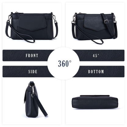 Switrock Small Crossbody Bags for Women,Leather Wristlet Clutch Mini Cell Phone Crossbody Wallet Purses with Card Slots