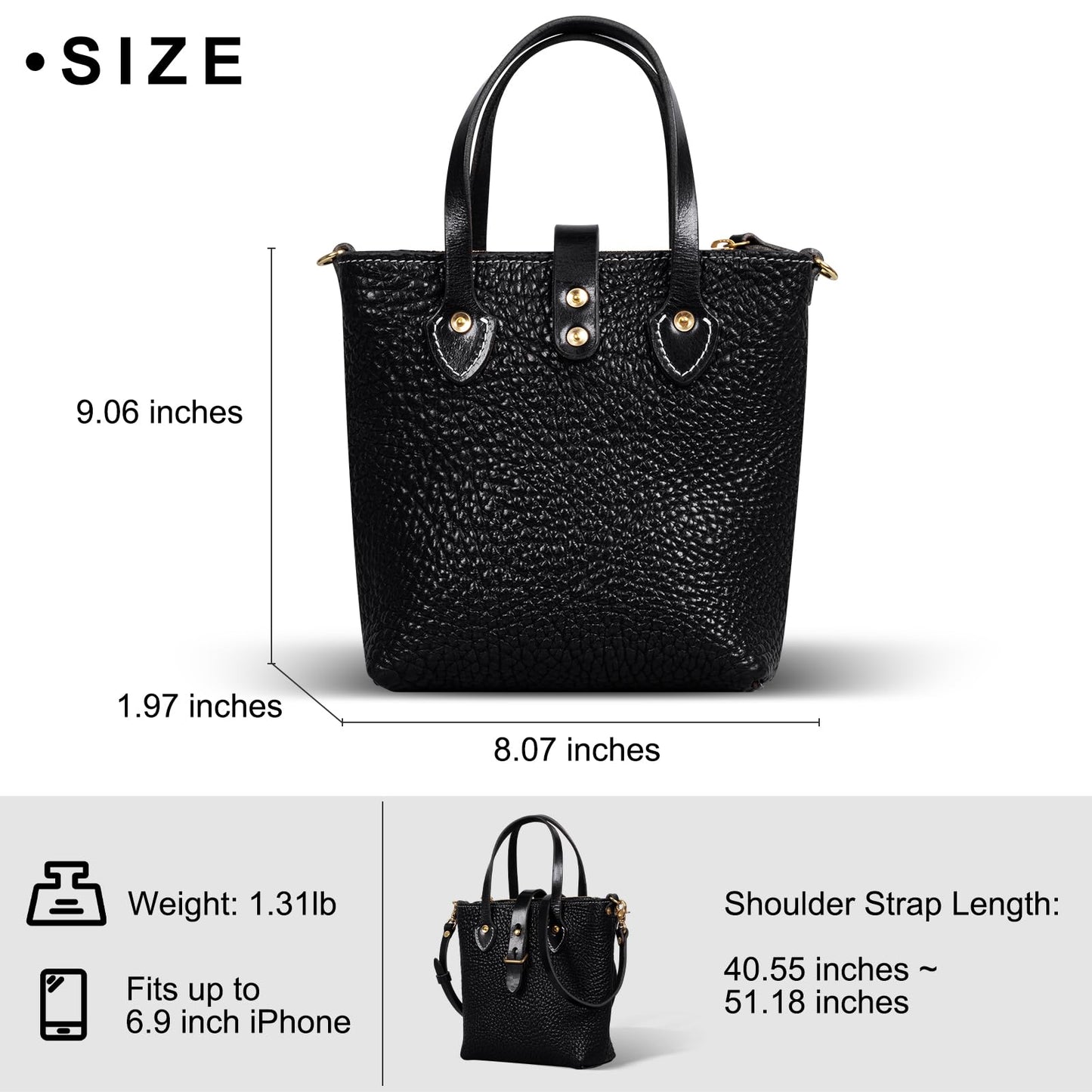 une diffe Genuine Leather Cross Body Bag, Full Grain Buffalo Leather, Handmade Bucket Bag with Adjustable Strap and Zipper, Vintahe Handbag for Women
