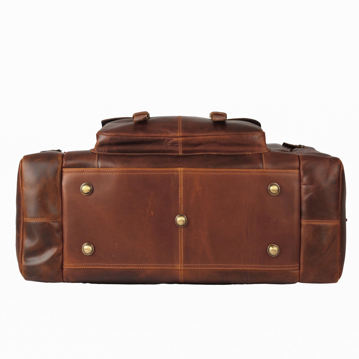 Leather duffel bag 24 Inch U Zip holdall Travel sports Duffle Weekend gym Sports