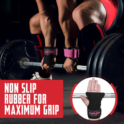 Weight Lifting Wrist Strap，Double Layer Leather Wrist Wraps with Neoprene Padding for Weightlifting & Deadlifts – Adjustable Gym Straps for Men & Women