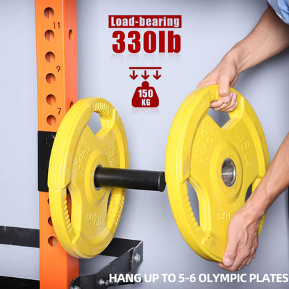 GymPala Olympic Weight Plate Holder - Fit 3x3-Inch Power/Squat Racks with 1" Hole