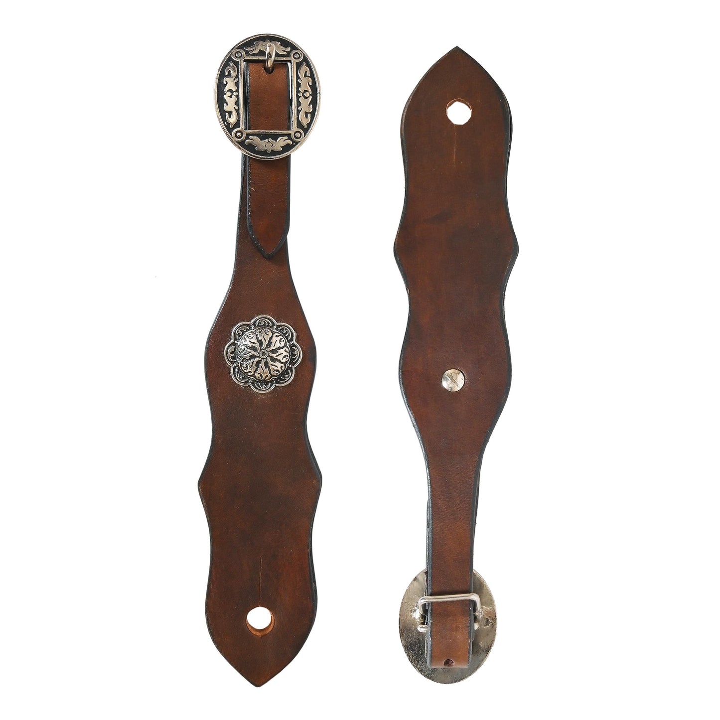HILASON Dark Brown 8" Slobber Straps for Rein-Water Loop Ties Quick Change Buckle | Horses Leather Strap