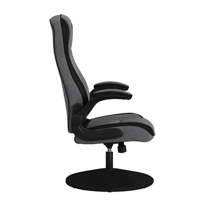 RESPAWN 800 Gaming Chair - Swivel Rocker With High Back, Ergonomic Floor Design for Kids and Adults, Recliner With Armrests - Grey Fabric