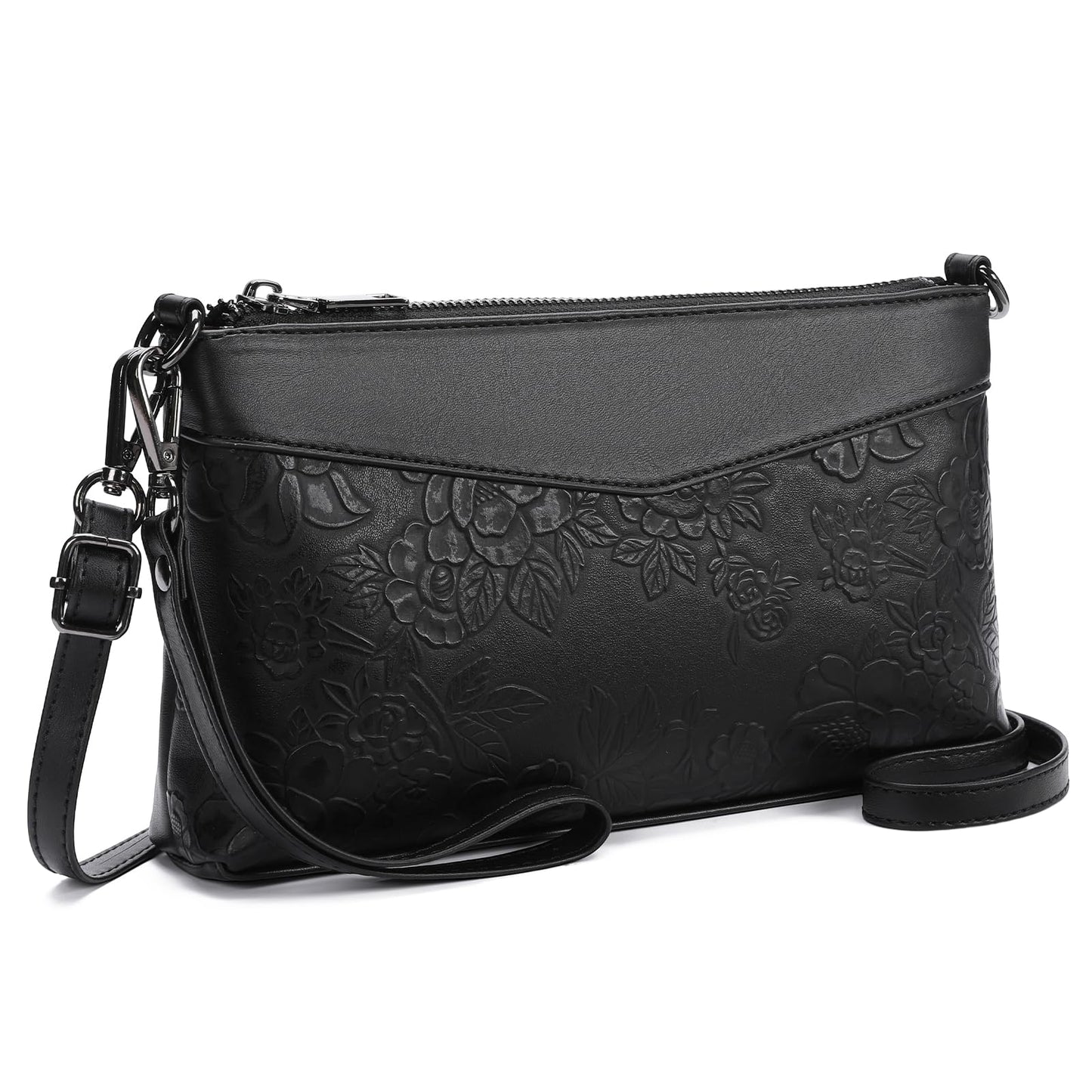 GAEKEAO Small Crossbody Bag for Women Vegan Leather Wristlet Clutch Wallet Purses Shoulder Bag with Adjustable Strap