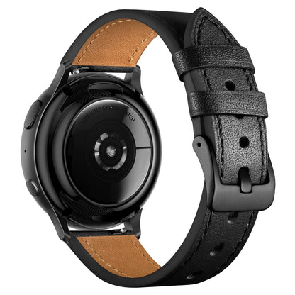 GEAK Leather Band Compatible with Samsung Galaxy Watch 7 40mm 44mm, Galaxy Watch 6 5 4 44mm 40mm, Galaxy Watch 4 Classic 46mm 42mm, Watch 3 41mm, 20mm Watch Band for Women Men, Black