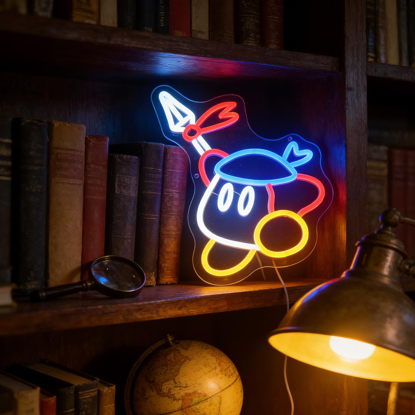 Gaming Neon Sign for Kids Bedroom Game Room, LED Anime Neon Sign Wall Art for Gaming Setup, Man Cave, Dorm or Bedroom Decor, Dimmable USB, Gift for Gamers Teens, Boys, Kids(spearboy)