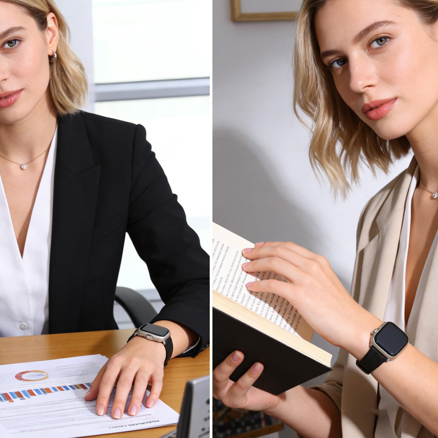 Soft French Goatskin Women's Slim Leather Band Compatible with Apple Watch 38mm 40mm 41mm 42mm 44mm 45mm 46mm 49mm, Lightweight Thin Leather Strap for iWatch Series Ultra SE 11 10 9 8 7 6 5 4 3 2 1
