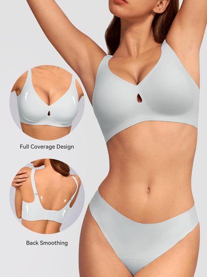 LUCKMEEY Bras for Women No Underwire Wireless Bras - Seamless Push Up Full Coverage Bralettes Comfortable Everyday Bra