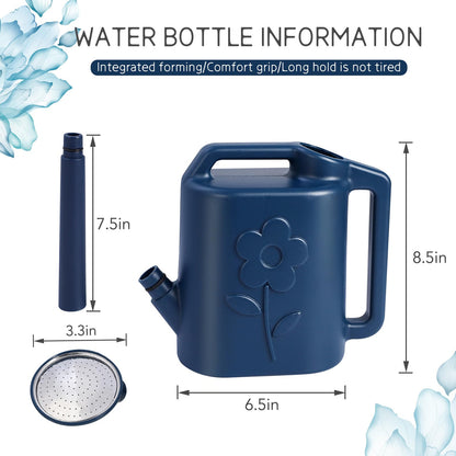 Watering Can for Indoor Plants，with Removable Long Spout and Stainless Steel Shower Head，Flower Watering Can 90oz,2.8L