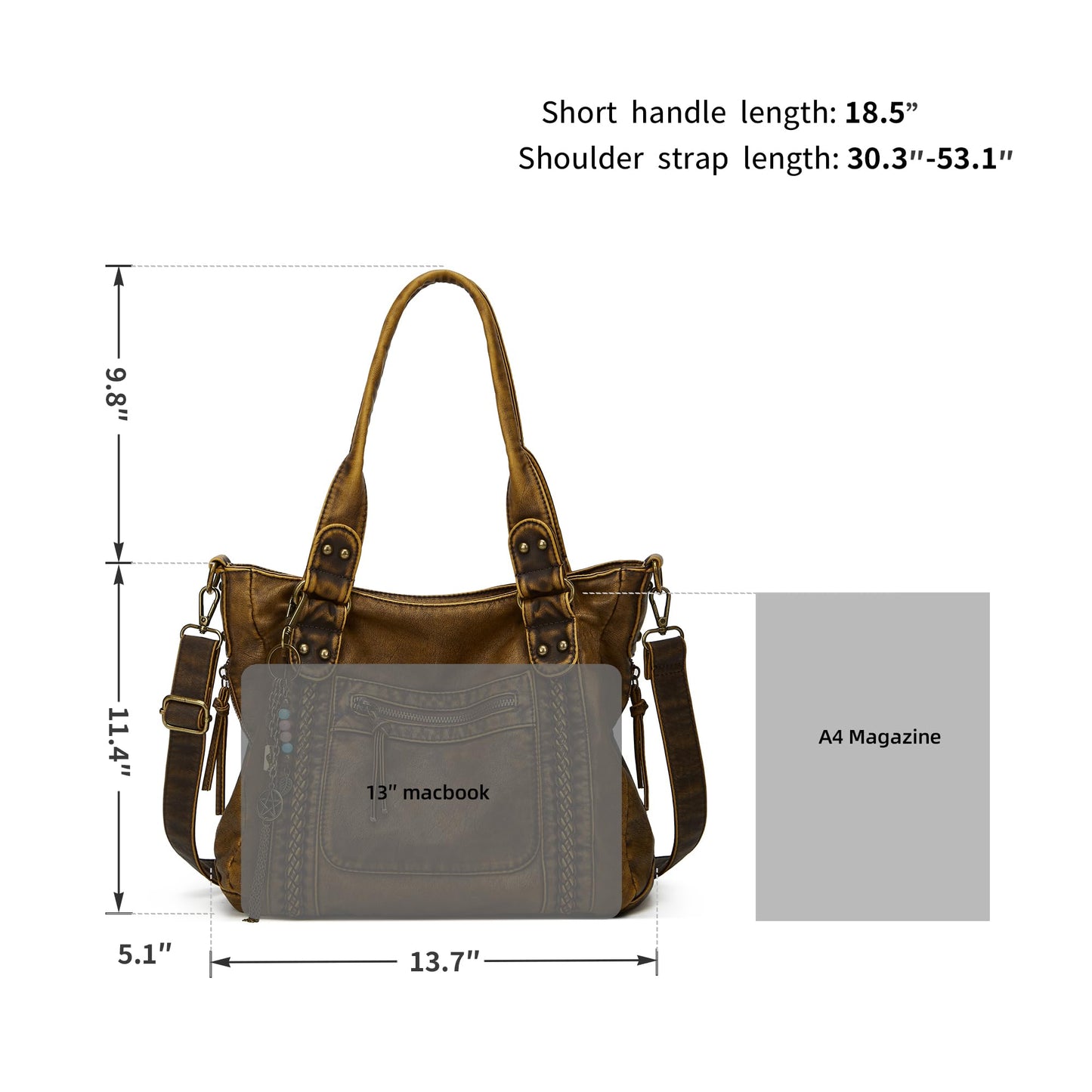 Worldlyda Purses for Women Soft PU Leather Crossbody Purses and Handbags Multi Pocket Shoulder Bag Trendy Pocketbooks Top handle Satchels women bag (BE2504Brown)