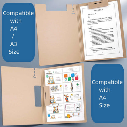 Clipboard Folder, 4 Pcs A4 Foldable Clipboard with Metal Clip, 360° Foldable 12.5x9 Inch Plastic Clipboard, Document Holder for Work