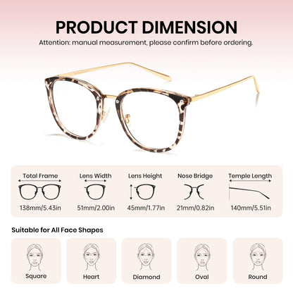 Cyxus Blue Light Glasses for Woman, Fashion Computer Glasses on Office Reduce Eye Strain Anti Migraine for Working Reading