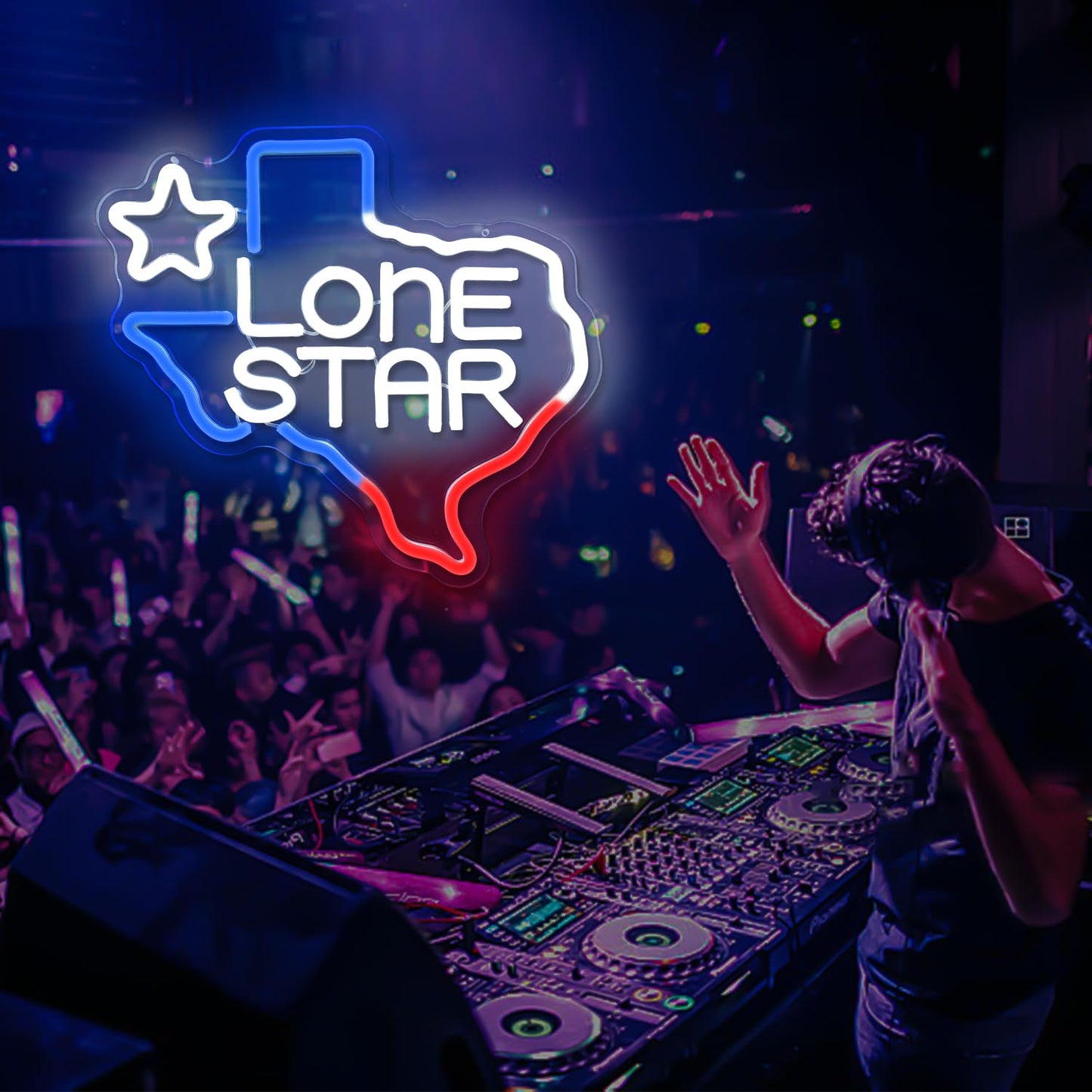 Texas Lone Star Neon Sign Dimmable Neon Beer Signs Lone Star Beer Neon Signs for Wall Decor Neon Led Signs for Bedroom Bar Neon Sign for Man Cave Bar Pub Restaurant Gift