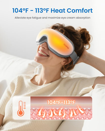 RENPHO Eyeris 1 Eye Massager with Heat, Birthday Gifts Eye Mask for Mom Dad Women Men Her Him, FSA HSA Eligible Smart Sleep Mask for Relax, Reduce Strain