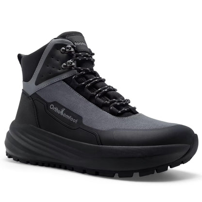 Men's Orthopedic Wide Hiking Boots: Comfortable Plantar Fasciitis Orthotic Arch Support Bunions Recovery Trail Sneakers, Leisure Gowalk Diabetic Stylish Standing Walking Shoes Black Size 11