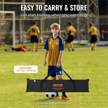 VEVOR Soccer Rebounder Net, 12x6FT Iron Soccer Training Equipment, Sports Football Training Gift with Portable Bag, Volleyball Rebounder Wall Perfect for Backyard Practicing, Solo Training, Passing