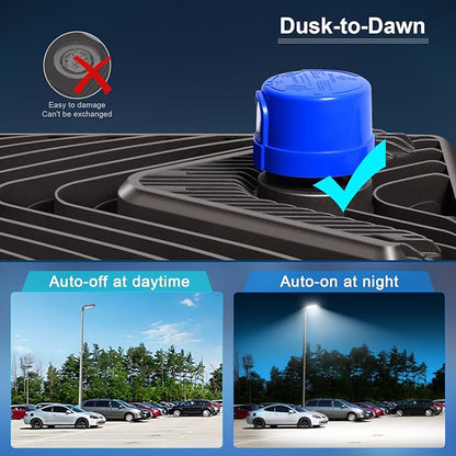 480W LED Parking Lot Light 72000LM Dusk to Dawn Outdoor LED Flood Stadium Light Commercial 100V-277V 5000K IP65 Waterproof Large Building Shoebox Pole Slip Mont Lighting for Yard Barn 2 Pack