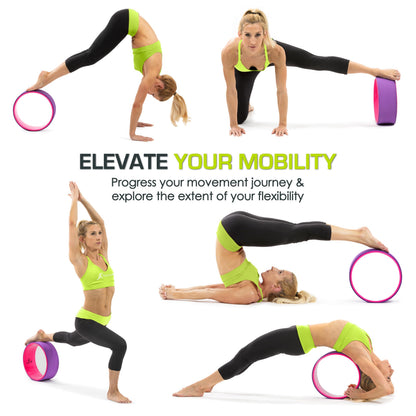 ProsourceFit Yoga Wheel Prop 12” for Improving Yoga Poses, Backbends, Flexibility, Balance, Stretching, Relaxation