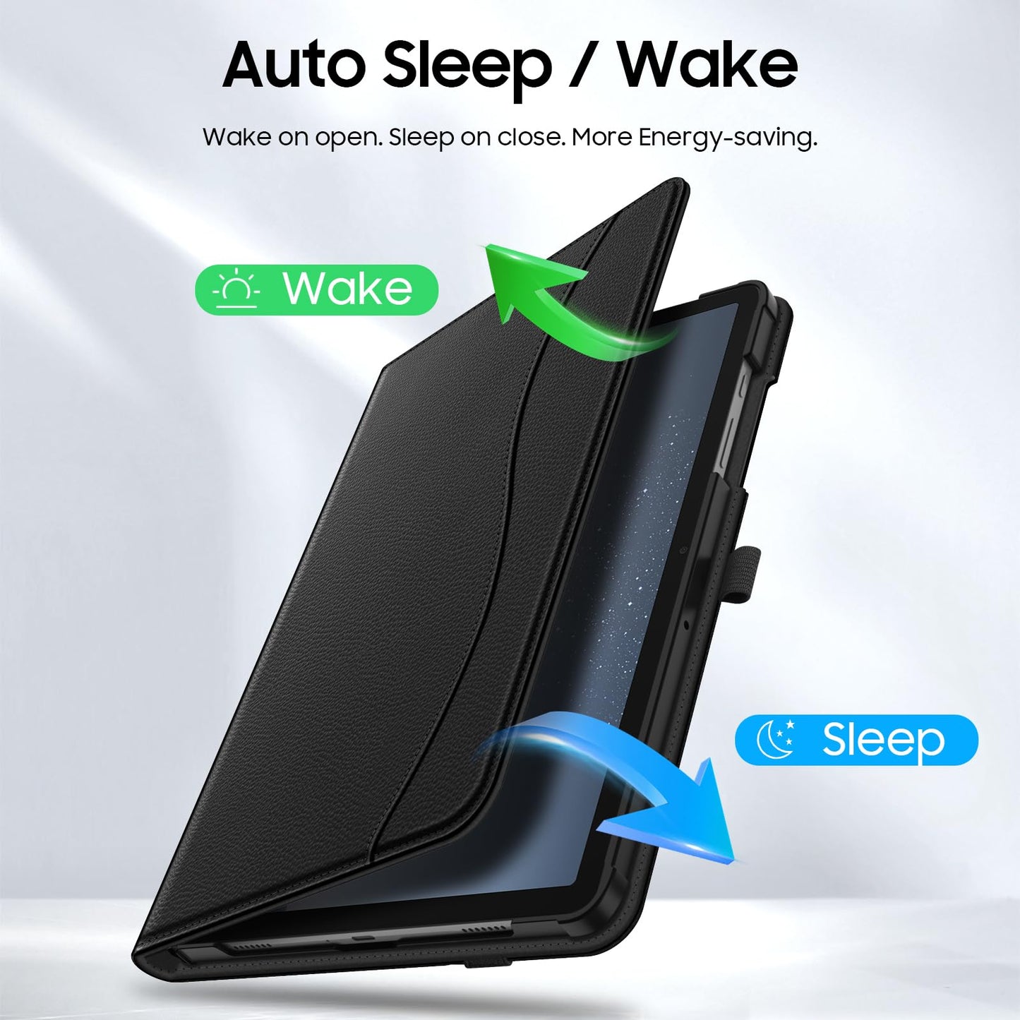 Fintie Case for Samsung Galaxy Tab A11+ Plus 11 Inch 2025/ A9+ Plus 2023, Multi-Angle Viewing Smart Stand Back Cover with Pocket Auto Wake/Sleep, Black