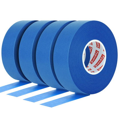 Fyguard 4 Rolls Blue Painters Tape, 1Inch x 55 Yards - Multi-Surface Masking Tape for Wall Painting & DIY Home Use