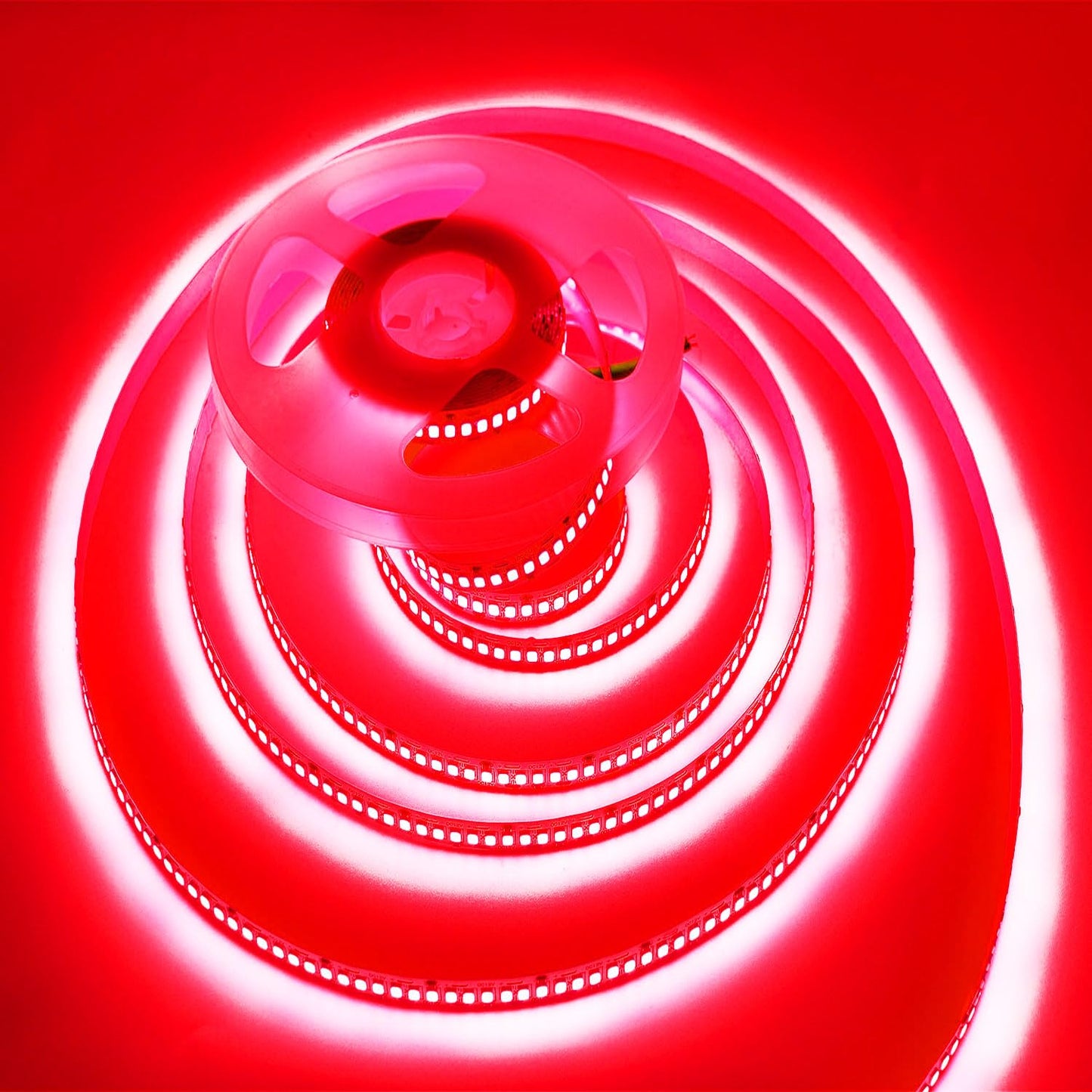 HAASHADA LED Strip Lights, DC12V 5m/16.4ft Dimmable 2835 LED Lights Strip, Super Bright 1200 LEDs 24000LM LED Ribbon Strip Lights Non-Waterproof, 2 Times Brightness Than SMD 5050 (Red)