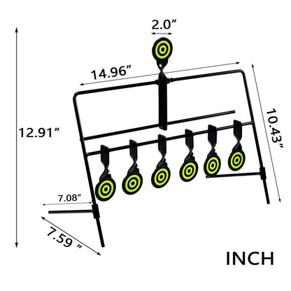 KNINE OUTDOORS 6 Targets Air Gun Pellet BB Gun Resetting Target, Rated for .22 .177 Caliber