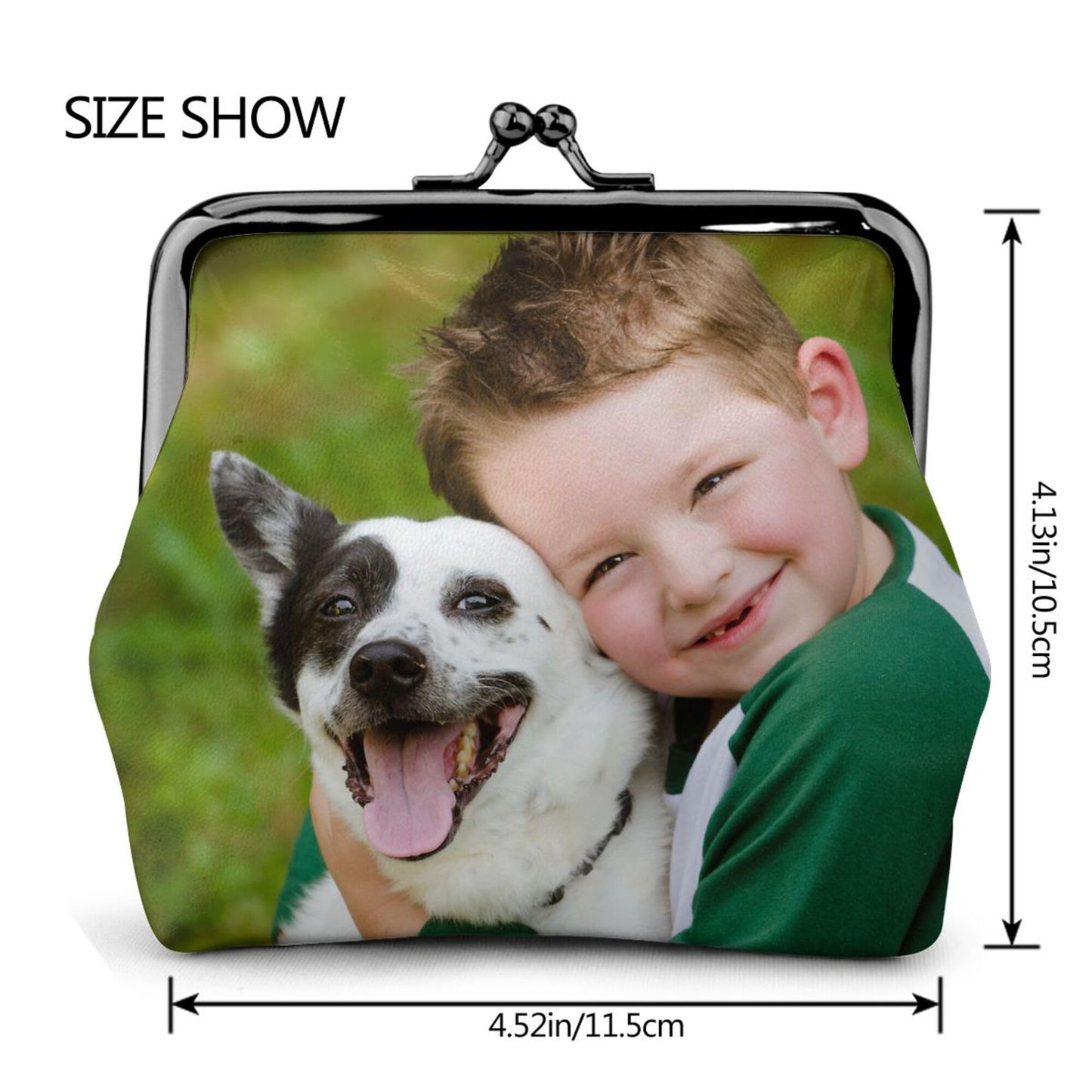 Custom Coin Purse Personalized Change Purse Design Your Photo Logo Name Change Purse Wallet Zipper Durable Cash Pouch Storage Bag for Women Gifts (Style 1)