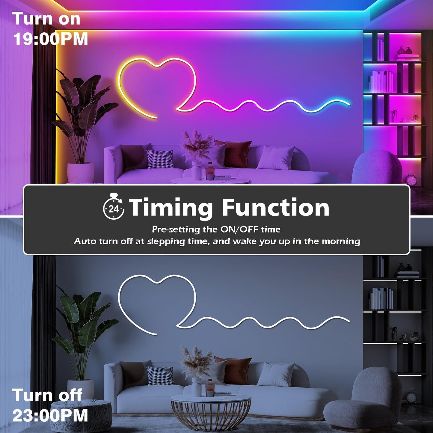 100Ft Neon Rope Lights,Flexible Led Rope Lights Control with App/Remote,Multiple Modes Rope Lights,IP65 Outdoor RGB Led Neon Lights Waterproof,Music Sync Gaming Led Neon Light Strip for Bedroom Decor