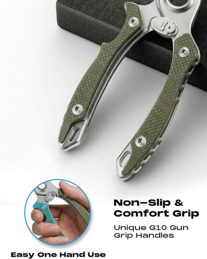 Anti-Twist Fishing Pliers - Multi-Function 7.1" Saltwater Tool | 17-4 Stainless Steel, G10 Handles